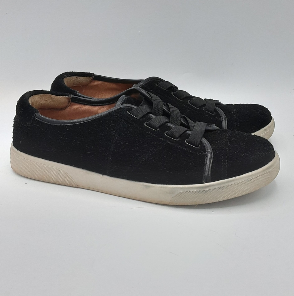 Vionic Jean Suede Black Lace Up Sneaker Shoes